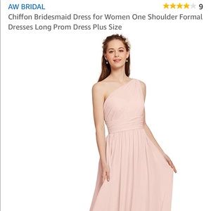 NEW AWBridal One Shoulder Chiffon Bridesmaid dress